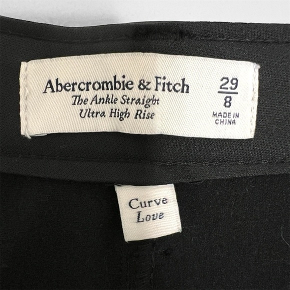 Abercrombie & Fitch The Ankle Straight Ultra High Rise Vegan Leather Pants - Picture 8 of 10